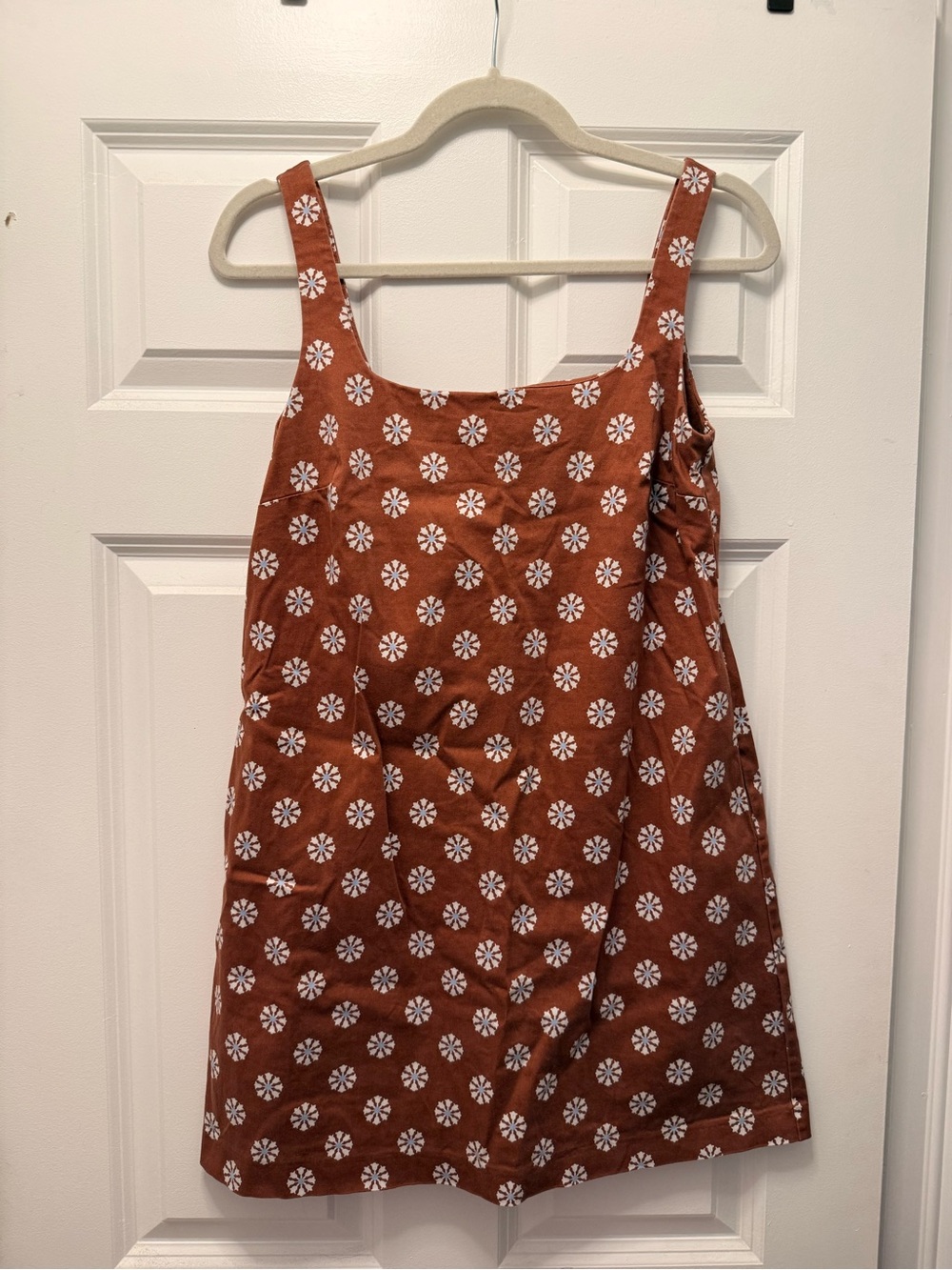 Maeve Rust Brown Floral Print Mini Dress - Picture 1 of 4